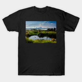 Toronto Skyline From Tommy Thompson Park T-Shirt